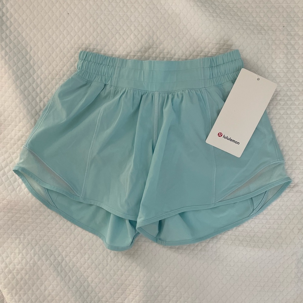 lululemon Hotty Hot LR Short 4”  Lined Shorts Blue Glow